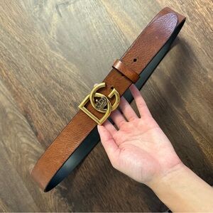 Dolce & Gabbana mens crown logo buckle belt